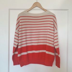 Vince Cashmere Stripe Banded Rib Sweater